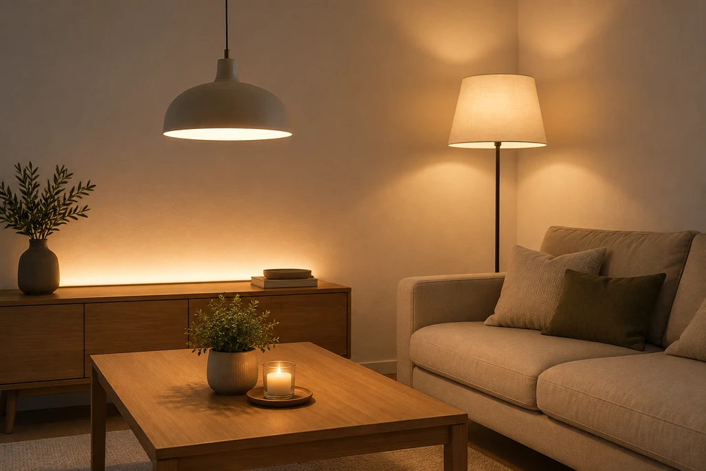 woonkamer verlichting warm wit sfeerverlichting met ledlampen
